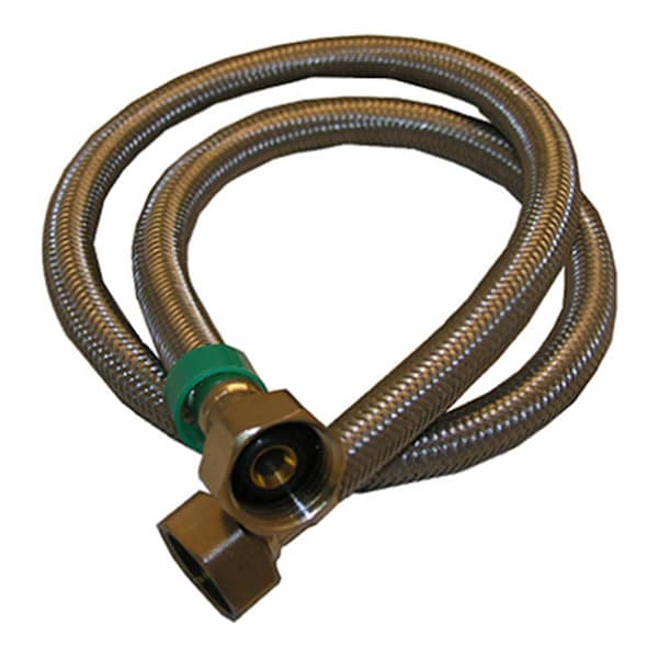 Larsen Supply Co 10-0437 0.5 x 0.5 x 36 in. Iron Pipe Size Stainless Steel Connector 123074 - main